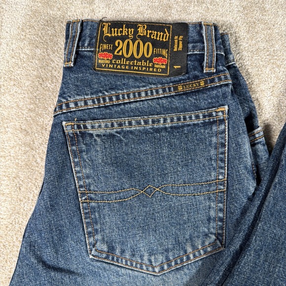 Lucky Brand Gene Montesano Blue Jeans Mens 31 (FITS 30 X 32) Made In USA Denim - Picture 4 of 10